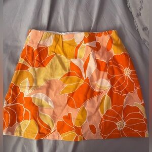 never worn before 2 piece orange floral set size small